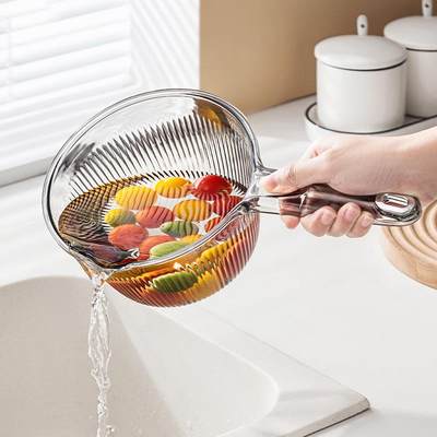 家用厨房摔不破水勺加大加深加厚长柄塑料大号透明舀水瓢洗头勺子