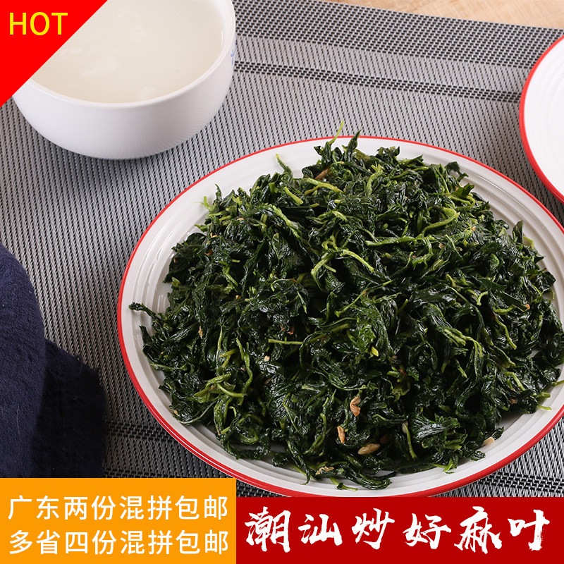 炒好苦麻叶炒麻叶 潮汕特产麻叶豆酱麻叶潮州汕头美食250克