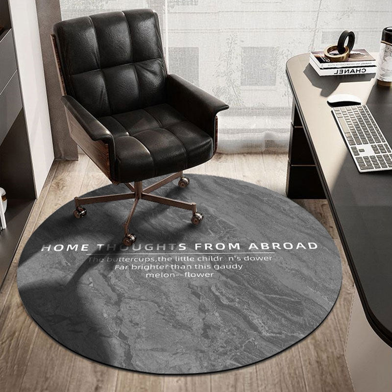 电脑椅地垫圆形地毯高级感卧室书房转椅学习椅地垫轻奢防滑椅子垫