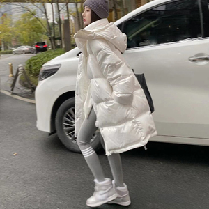 白色中长款羽绒服女2023冬季款韩版时尚洋气保暖外套