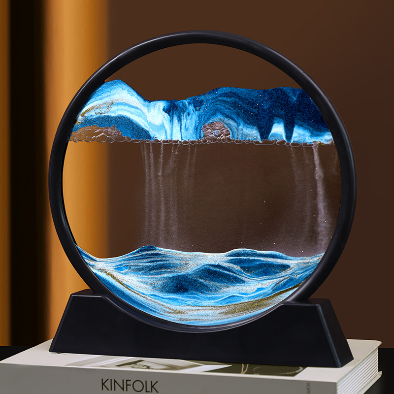 流沙画创意摆件3D3d立体办公室居家装饰礼物客厅桌面摆件网红图片