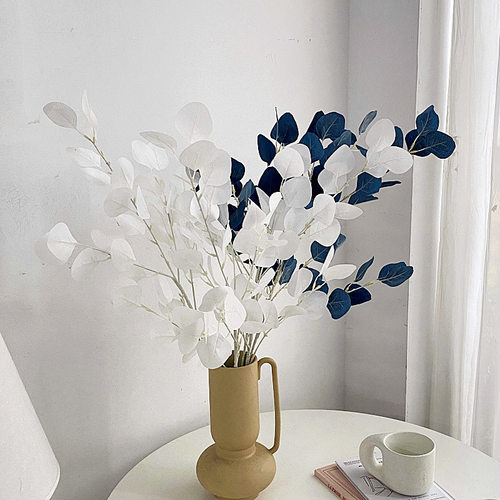 仿真苹果叶仿真绿植叶子尤加利丝印金钱叶婚庆婚礼堂会场布置