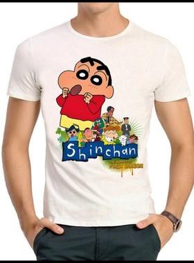 Crayon Shin-chan T-shirt 卡通 蜡笔小新 T恤 白色 Q版小新 T恤