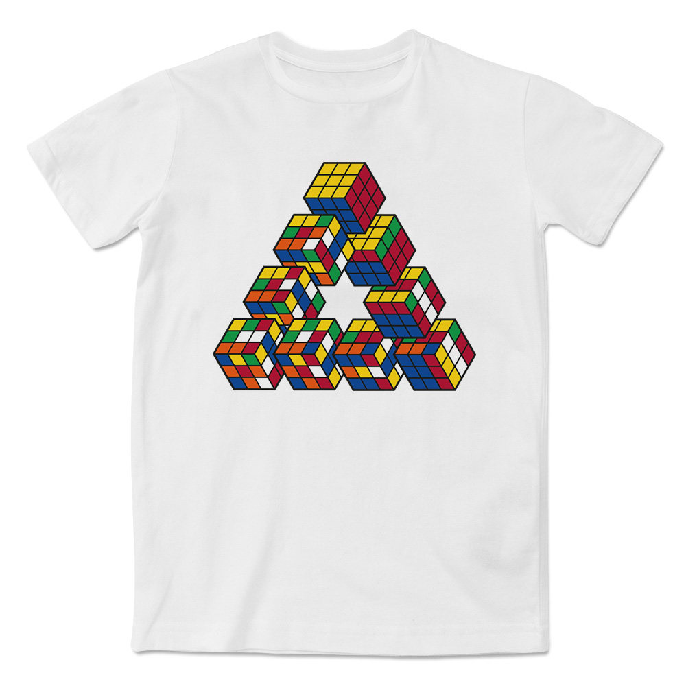 创意设计极客之魔方的解决之路短袖印花t恤休闲时尚文化衫男女款