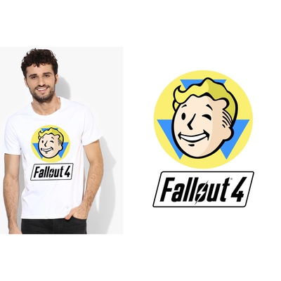 Fallout 4 vault boy辐射4T-Shirt男女T恤班服定制TEE圆领 20