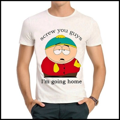south park tshirt 南方公园 T恤 白色 衰仔乐园 CartmanT恤 男女