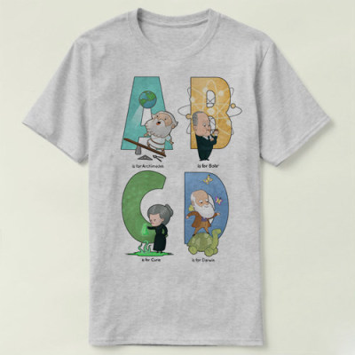 Archimedes bohr curie darwin  定制 Science tee  T-Shirt T恤