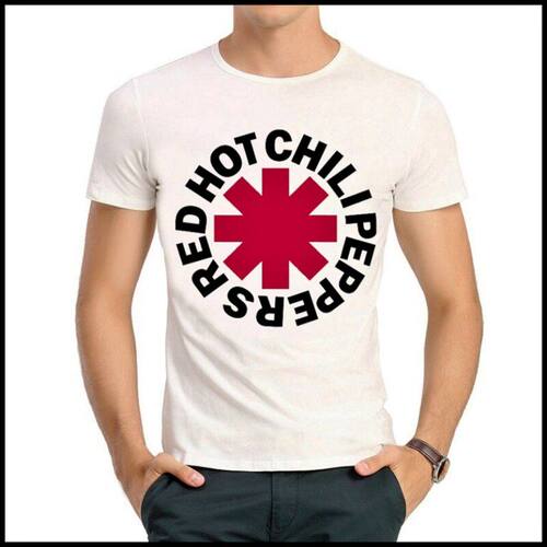 RHCP T-shirt 红辣椒 T恤 白色 短袖 红辣椒乐队 T恤衫 男女
