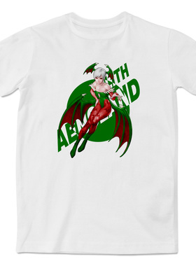 怀旧游戏恶魔战士之绿色莉莉丝安斯兰特定制休闲个性短袖T恤