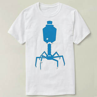 SIR phage 定制男女Tee Biology Shirt Bacterio T恤 生物