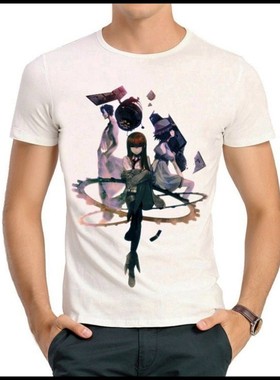 Steins Gate T-shirt 命运石之门 T恤 白色短袖 恤 命运石T恤
