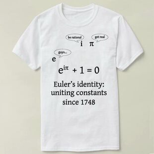 Euler identity uniting constants sind 1748 T-Shirt T恤 衣服