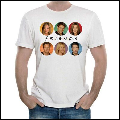 老友记T恤 美剧T恤 白色 老友记短袖T恤 男女 Friends t-shirt