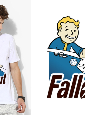 Fallout 4 vault boy辐射4T-Shirt男女T恤班服定制TEE圆领 21