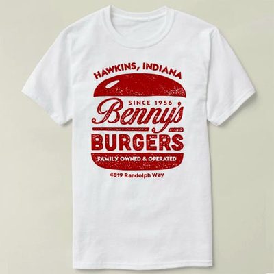 Benny's Burgers Hawkins  来图 定制 DIY Tee T-Shirt T恤 衣服