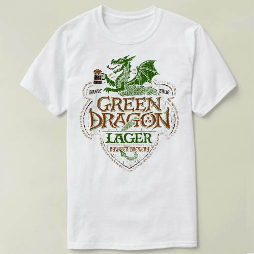 Hobbits Green Dragon Lager    个性 定制 DIY  T-Shirt T恤