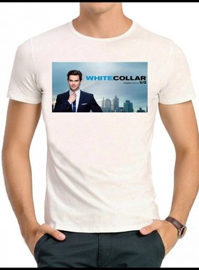 White Collar T-shirt 妙警贼探 T恤 白色短袖  妙警贼探T恤 男女