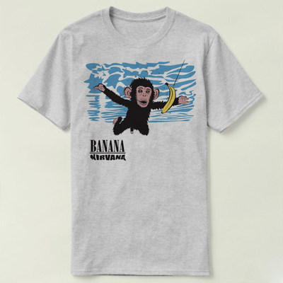 Banana Nirvana nevermind 涅磐乐队   DIY 短袖  T-Shirt T恤