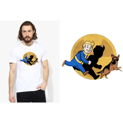 Fallout 4 vault boy辐射4T-Shirt男女T恤班服定制TEE圆领 18