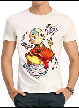 Avatar Airbender T-shirt 降世神通 T恤 白色短袖 T恤 动漫T恤