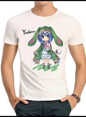 DATE A LIVE T-shirt 约会大作战 T恤 白色短袖 T恤 动漫T恤 男女