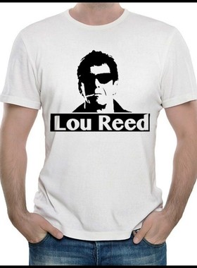 Lou Reed T-shirt 娄 里德 T恤 白色 短袖 娄 里德 T恤 男女