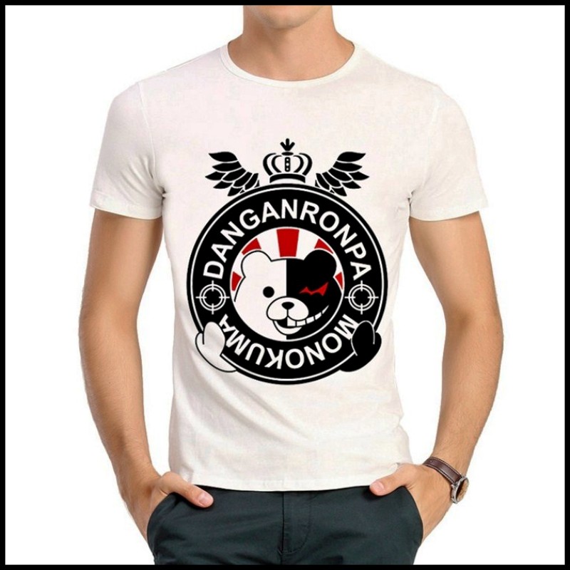 Danganronpa T-shirt 弹丸论破 T恤 白色短袖 T恤 动漫T恤 男女