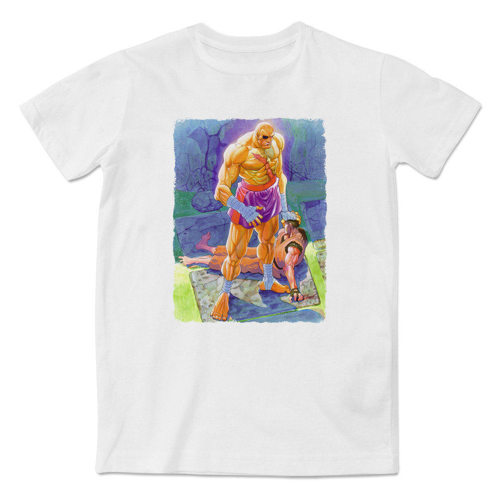 泰国之沙加特街机游戏街头霸王上衣休闲娱乐圆领短袖印花T恤男