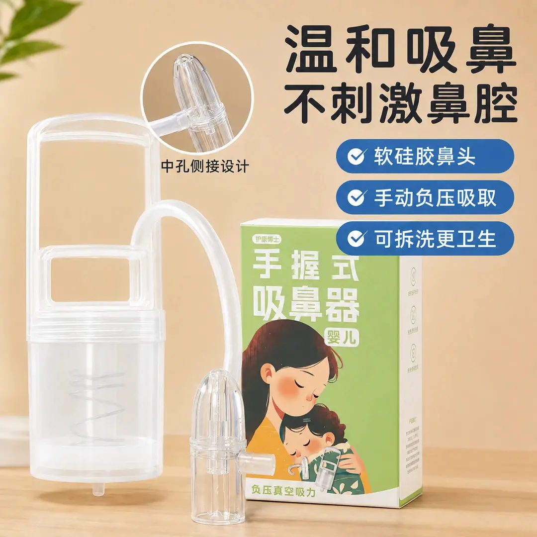 外贸款手拉吸鼻器负压真空吸鼻涕通鼻塞神器防逆流家用清洁器zh