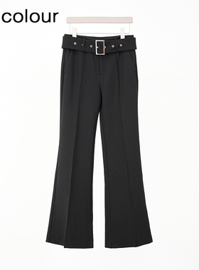 oldcolour欧珂2024春季商场同款时尚宽松微喇长裤女Q110707A1