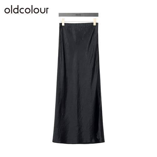 oldcolour欧珂春秋季时尚气质优雅通勤直筒纯色长裙女HQ130610A1