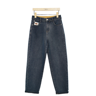 oldcolour复古牛仔裤冬季新款高腰显瘦气质百搭长裤女O42112083