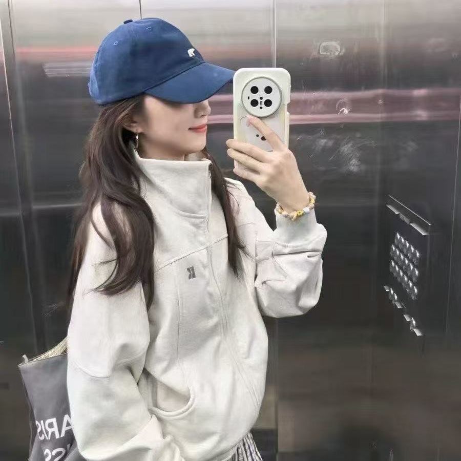 2025秋季薄款/加绒 纯棉华棉复合卫衣女