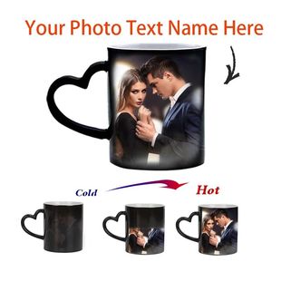 Personalised Magic Mugs Custom Colour Changing Cup Heat Acti
