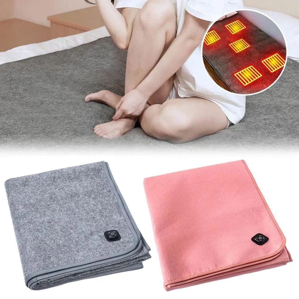 5V Electric Heated Blanket USB Charging 3-level Temperature