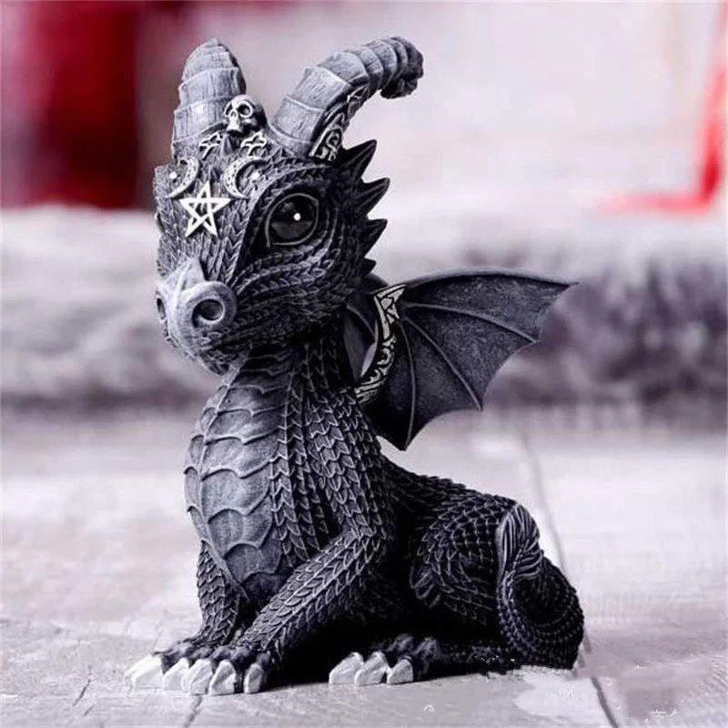 Halloween Magic Black Dragon Griffin Unicorn Mysterious Witc