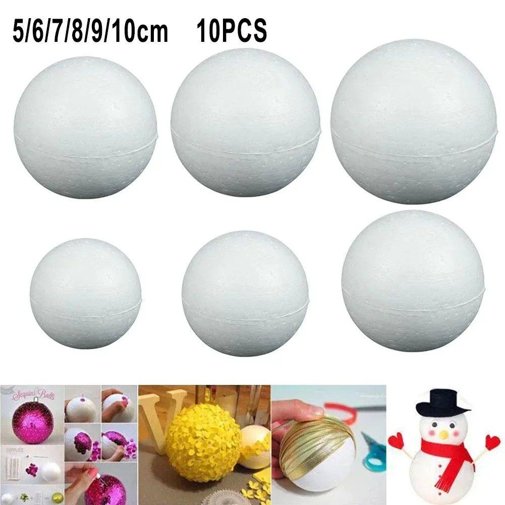 10Pcs Christmas Decoration Solid Foam Ball Balls 50mm-100mm