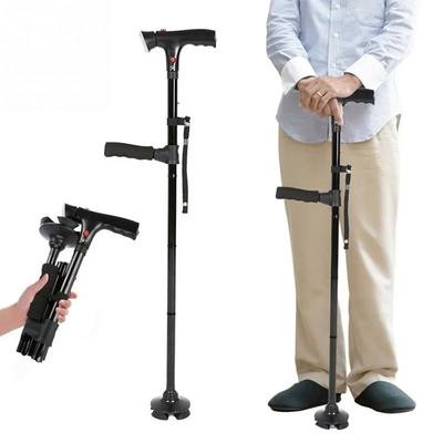 Collapsible Telescopic Folding Cane Elder Cane LED With alar