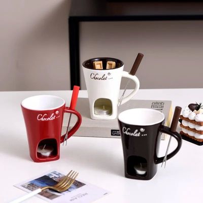 Fondue Mug Set Personal Mini Fondue Pots Chocolate Cheese Ic