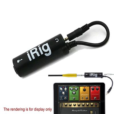 1 pc IRIG guitar interface converter 3.5mm audio cable with
