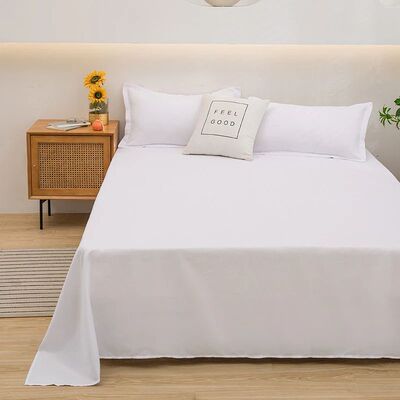 Soft Home Bed Linen Sheets Bed Flat Sheet for Double Bed Pla