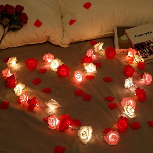 1.5m/4.92ft 10LED Rose Light String For Home Hanging Pendant