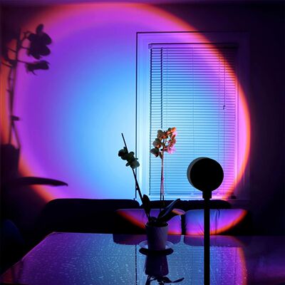 Rainbow projection lamp, USB decorative sunset atmosphere la