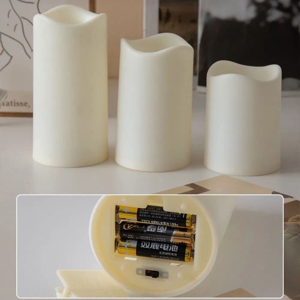 3Pcs/set LED Waterproof Candle Light with Remote Controls Fl