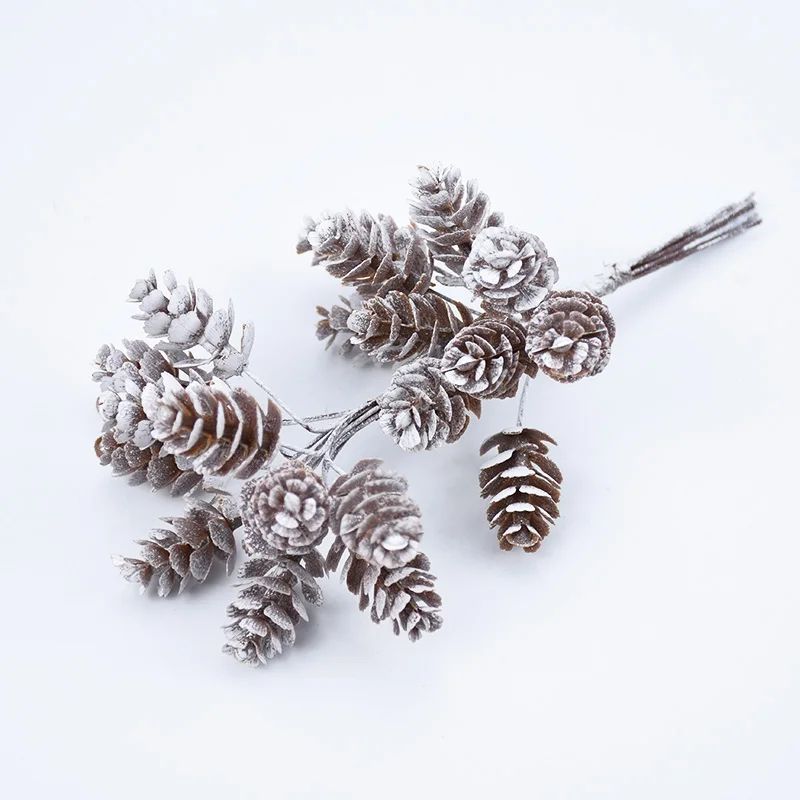 10pcs/Bundle Artificial Plants Fake Pine Cone Decorative Flo