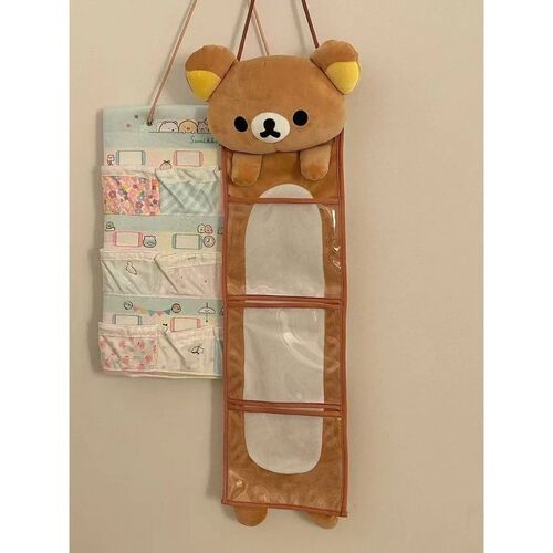 Kawaii Wall Hanging Storage Bag Cartoon Bear Door Hanging Ba
