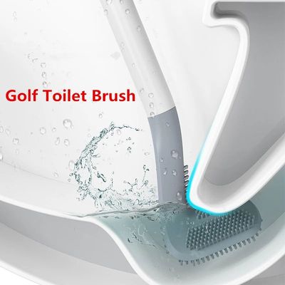 Toilet Cleaning Silicone Brush Golf Head Bathroom Wall Hook