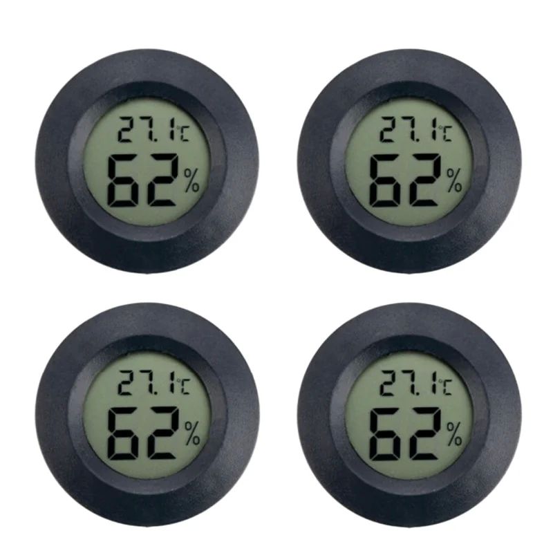 4pcs Mini Hygrometer Thermometer Fahrenheit or Celsius Meter