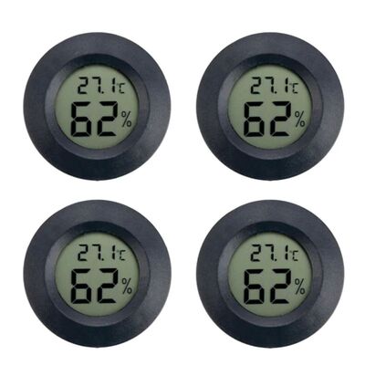 4pcs Mini Hygrometer Thermometer Fahrenheit or Celsius Meter