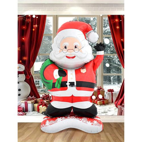 1pc Standing Santa Claus Foil Balloon, Christmas Decoration,